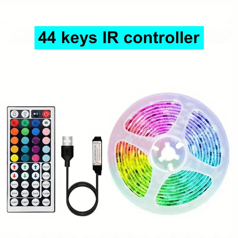 Smart LED Strip Lights 1m-20m Music Sync 5V RGB Led Light with App and Remote Control Christmas Party Room Decoration Lighting