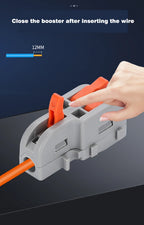 Fast Universal Compact Conductor Junction Box Spring Splice Terminal Block Push-in Wire Connector Cable Splitter 1 in 3/4 out
