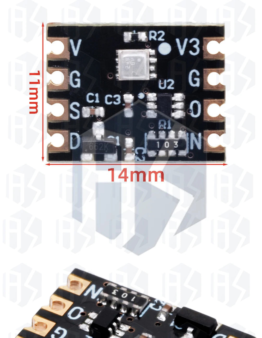 Black ZY BME280 3-in-1 Sensor Module, High Precision Temperature Humidity Barometer Altimeter Monitor Compatible with for Ardui