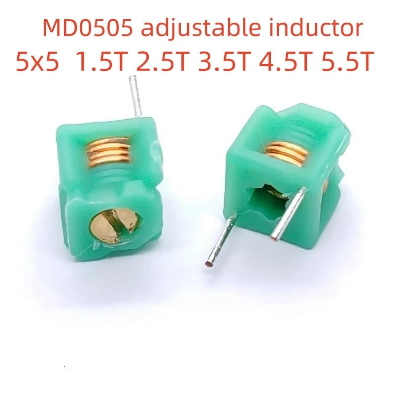 10PCS MD0505 Adjustable Inductor 5 * 51.5T 2.5T 3.5T 4.5T 5.5T Air Coil Adjustable Coil