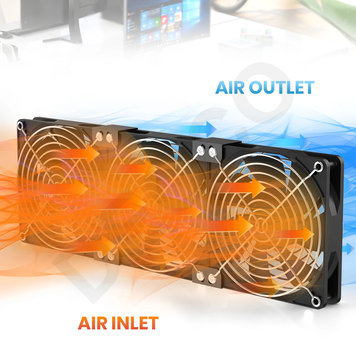 12cm High Speed Large Air Volume 100V 220V Btc Mining Machine Workstation Cabinet 120MM Violent Server Cooling System Fan Kit