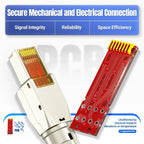 AMPCOM Tool-less RJ45 Connector, CAT8/7A/7/6A/6 Tool Free Reusable Termination Plugs Shielded Ethernet Field Modular PLug