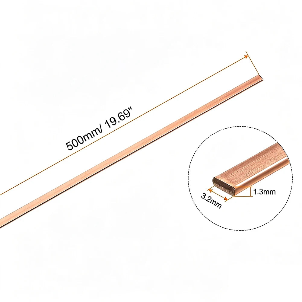 10pcs Copper Pipe Solder 2% Silver Brazing Rod Silver Soldering Rods Low Temperature Alloy Flat Welding Rod For Airs Conditioner