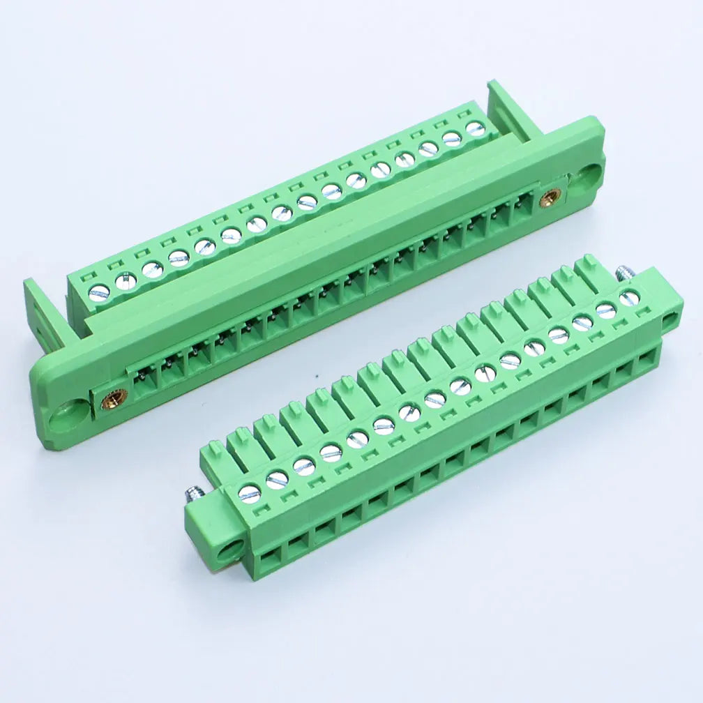 1Set Pitch 3.81mm 2P/3P/4P/5P/6P/7P/8P/9P/10P/12P/16P Pluggable Terminal Block Connector Wall Through Non Welding Plug 15EDGWC