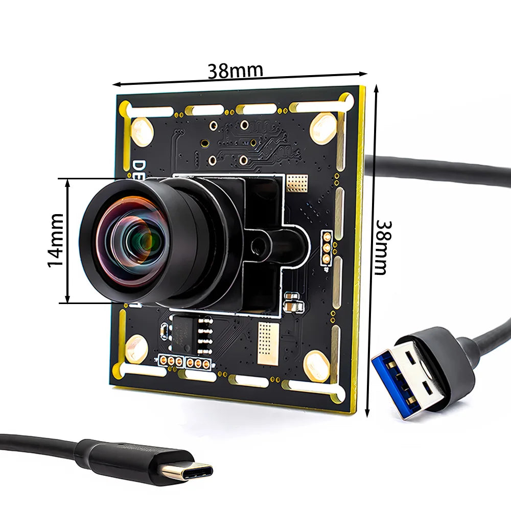 USB3.0 Global Shutter 1.3MP 200fps HD Camera Module 400fps High Speed Motion Camera Board Plug And Play With No Distortion Lens