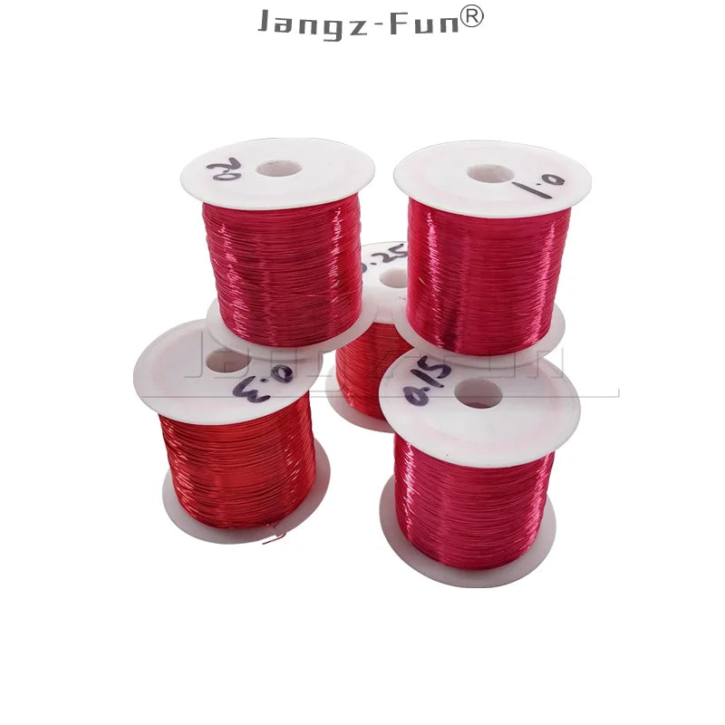 100g Red Polyurethane Enameled Copper Wire Varnished Diameter 0.10mm To 0.30mm QA-1/155R 2UEW For Transformer Wire Jumper