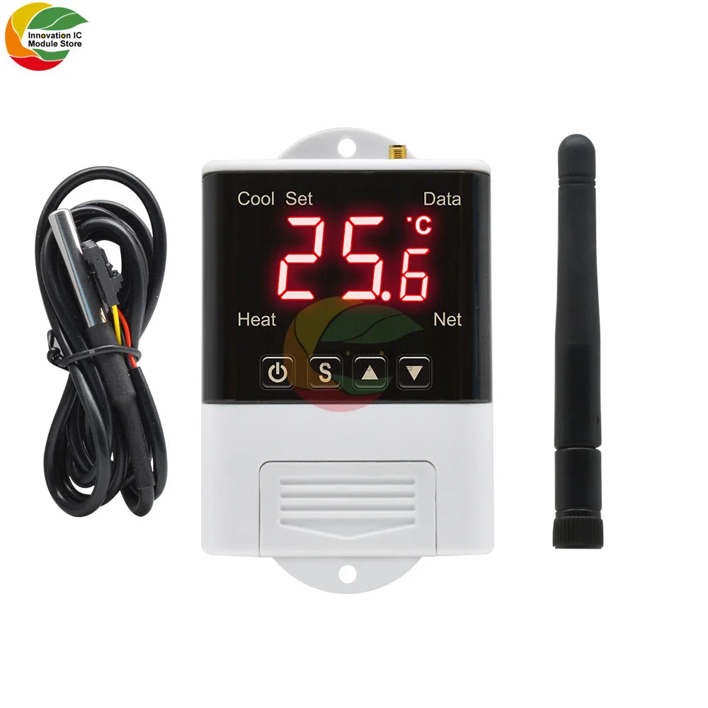 AC 110V 220V DTC2201 DTC1201 Temperature Controller Thermostat DS18B20 NTC Sensor APP Control For Smart Home