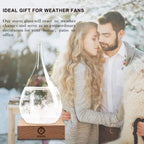 Crystal Storm Glass Barometer - Transparent Weather Forecast Water Drop Weather Station Desktop Decor for Table Ornament