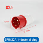 1 PCS 32A Aviation Industry Plug Socket Connector 3P/4P/5P IP44 Waterproof Surface Installation Wireless Concealed Installation