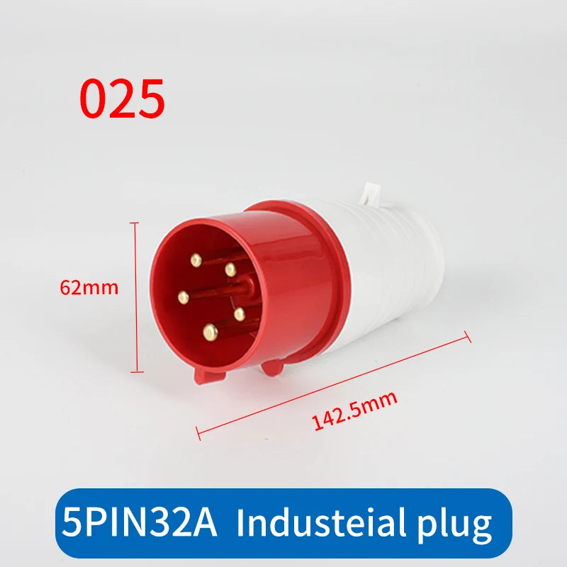1 PCS 32A Aviation Industry Plug Socket Connector 3P/4P/5P IP44 Waterproof Surface Installation Wireless Concealed Installation