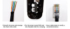 D-Sunty Rj45 Connector CAT5e CAT6 Pass Through Network UTP 8P8C Modular Pass Through Plug For Ethernet Cables