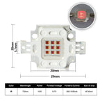 High Power IR Infrared COB LED Chip 10W 900mA 730nm 850nm 940nm Integrated LED Beads For Detect Sensor Flashlight 1Pcs /5Pcs
