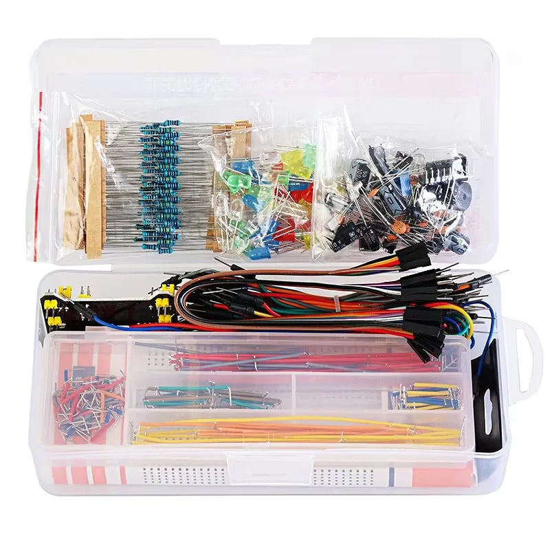 Breadboard 830 PointDIY Electronic Component Assorted Kit for Arduino,  LED, Jumper Wires, Resistors, Capacitors