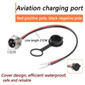 GX16 3Pin Plug for Lithium Battery Electric Scooters Aviation Charging Port 3 Pin Charger Output Cable 220V Waterproof Dust-pro