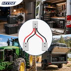 30-50cm 1-to-2 Anderson Connector Y Splitter Cable for RV, ATV, UTV, Tractors and Agricultural Machinery