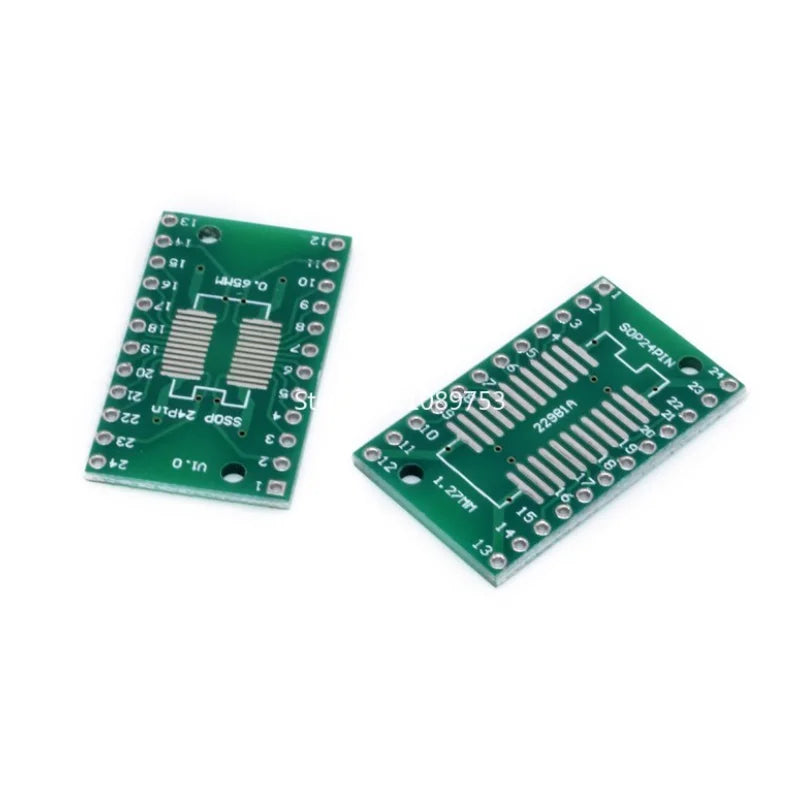 5pcs SOP TSSOP QFP FQFP TQFP to DIP Adapter Converter Plate PCB Board SOP8 SOP14 SOP16 SOP20 SOP24 SOP28