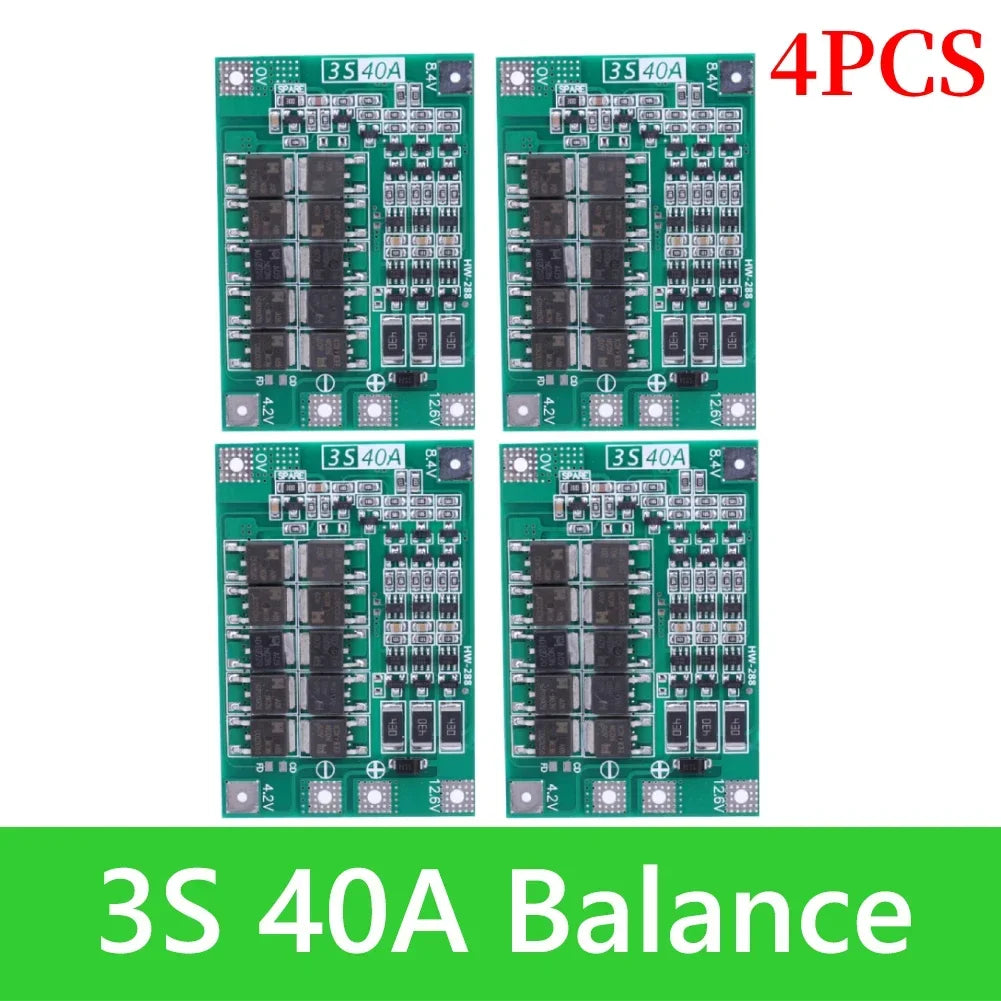 BMS 3S/4S 5A 10A 20A 25A 40A 60A Li-ion Lithium Battery Charger Protection Board 18650 For Drill Motor 12V with Enhance/Balance