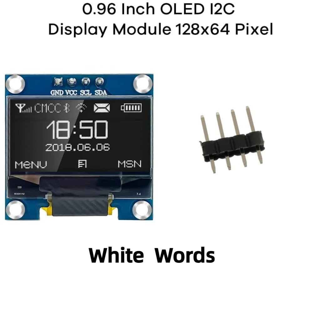0.91inch 0.96 inch oled IIC Serial White OLED Display Module 128X64 I2C SSD1306 12864 LCD Screen Board For Arduino
