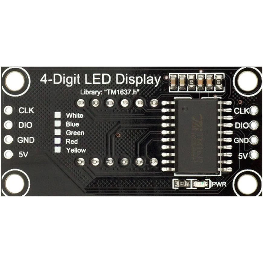 Red/Green/White/Yellow/Blue Colors TM1637 0.56" LED Display Digital Tube Decimal 7 Segment 4 Digit Clock Double Displays Dots