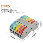 5PCS Universal Quick Compact Wire Connector Push-In 2/3/4/5 Pin Conductor Terminal Block Led Light Connector With Lever