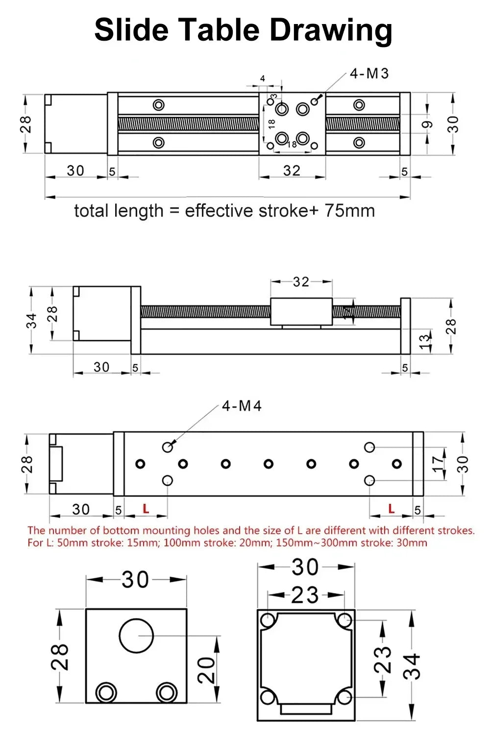 T-type CNC XYZ Axis Linear Actuator Mini Sliding Table NEMA11 Motor Linear Guide Rail Table Manual Slide Stage