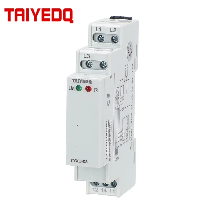TYXU-03 Voltage Monitoring Relay Phase Sequence and Phase Failure Protection Relay 8A 10A 1SPDT 2SPDT
