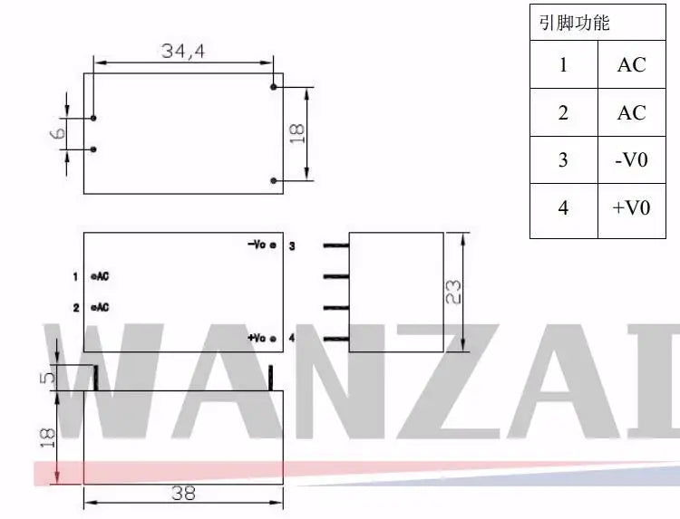 HLK-5M03 HLK-5M05 HLK-5M12 5W AC-DC 220V to 12V/5V/3.3V Buck Step Down Power Supply Module Converter Intelligent