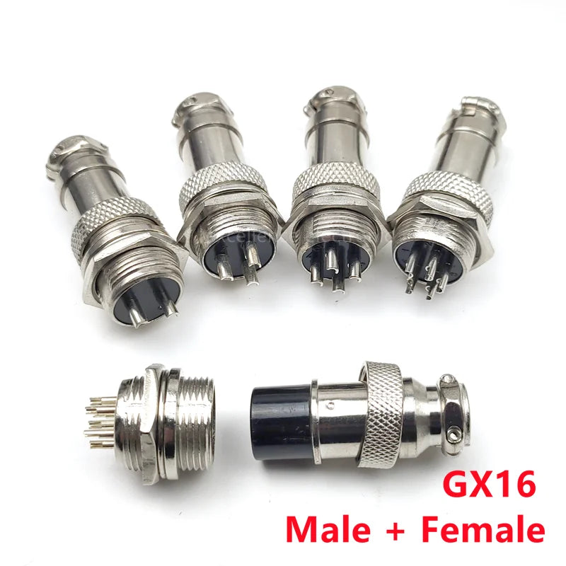 GX16 GX12 GX20 2P/3/4/5/6/7/8 Pin Female Male Air Aviation Connector Power Cable Electrical Plug Socket