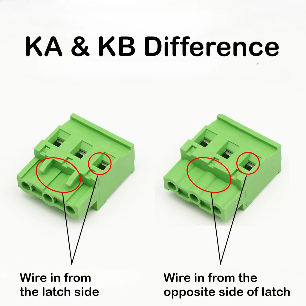 10pcs KF2EDGKA 2EDGKB-5.08mm Side-Exit Straight Vertical Plug PCB Male and Female Connectors Terminal Blocks