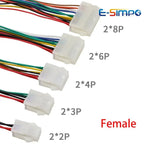 5557 5559 4.2mm/0.165" Automobile Harness Connector 2/4/6/8/10-24 Pin 30cm Electric Motorcycle Controller Male Female Plug Wire