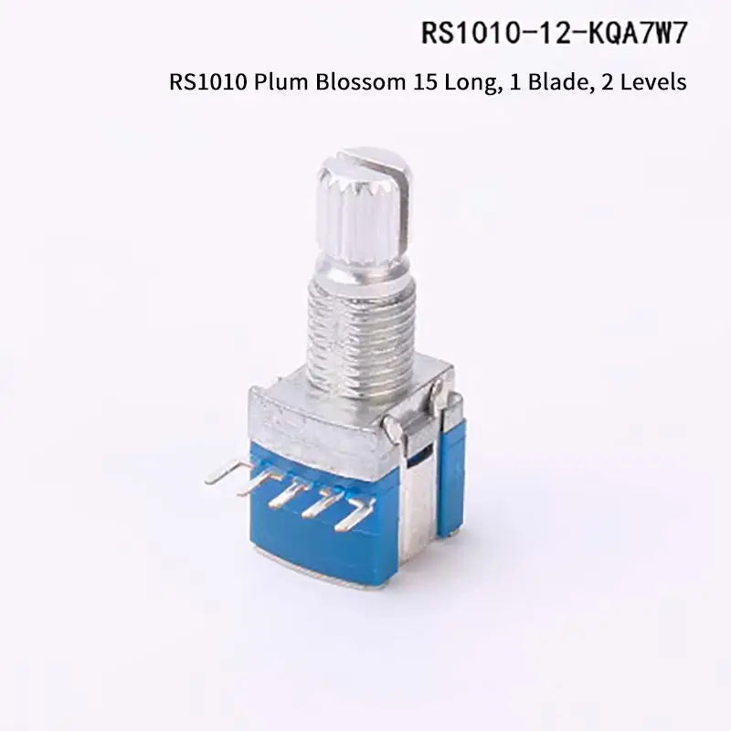 2 Piece RS1010 Band Rotary Switch 1 Pole 2 3 4 5 6 Position 2 Pole 2 3 4 Option for Lab Prototyping and Audio Control