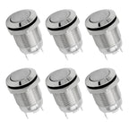 6pcs 12mm Push Button Switch Latching Momentary Self reset Waterproof Mini Electric Power Button Switch On Off 2pin 1NO 3A/250V