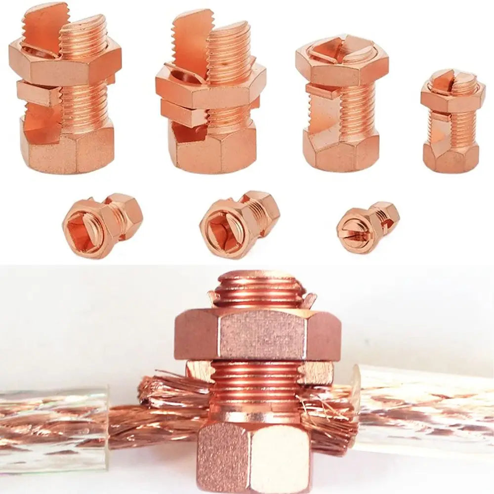 Electrical Equipment TJ Series Split Bolt Connector Sturdy Durable Copper Split Bolt Screw Terminal