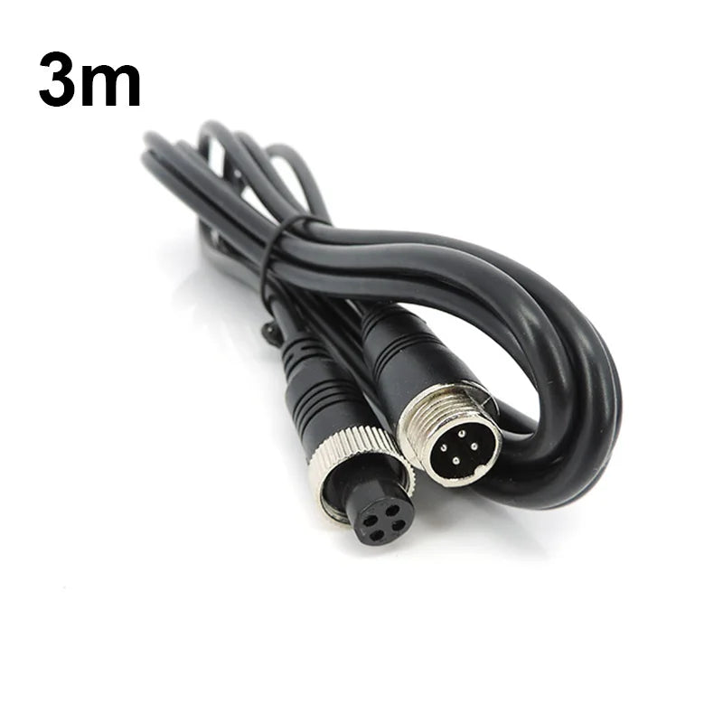1/3/5/10/15/20M 4 Pin core male to female Aviation Extension Video connector power Cable for car Truck Bus Monitor Camera wire