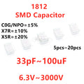 1812 SMD Capacitor 10pF33pF220pF330pF470pF680pF1nF2.2nF4.7nF10nF22nF47nF100nF0.1uF1uF2.2uF4.7uF10uF22uF47uF100uF NPO 226 Yxincn