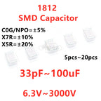 1812 SMD Capacitor 10pF33pF220pF330pF470pF680pF1nF2.2nF4.7nF10nF22nF47nF100nF0.1uF1uF2.2uF4.7uF10uF22uF47uF100uF NPO 226 Yxincn