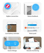 Tuya Zigbee 3.0 Smart Door Sensor Magnetic Window Entry Security Alarm for Z2M Smart Life Alexa Google Home for Home Security