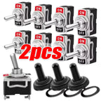 Rocker Switch Heavy-duty on/off Rocker Switch Waterproof Cap SPST Rocker Switch Suitable for Auto Marine Applications 2-pin SPST
