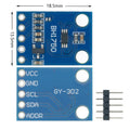 2PCS/10PCS GY-302 BH1750 BH1750FVI Light Intensity Illumination Module Digital Optical Intensity Illumination Sensor For Arduino