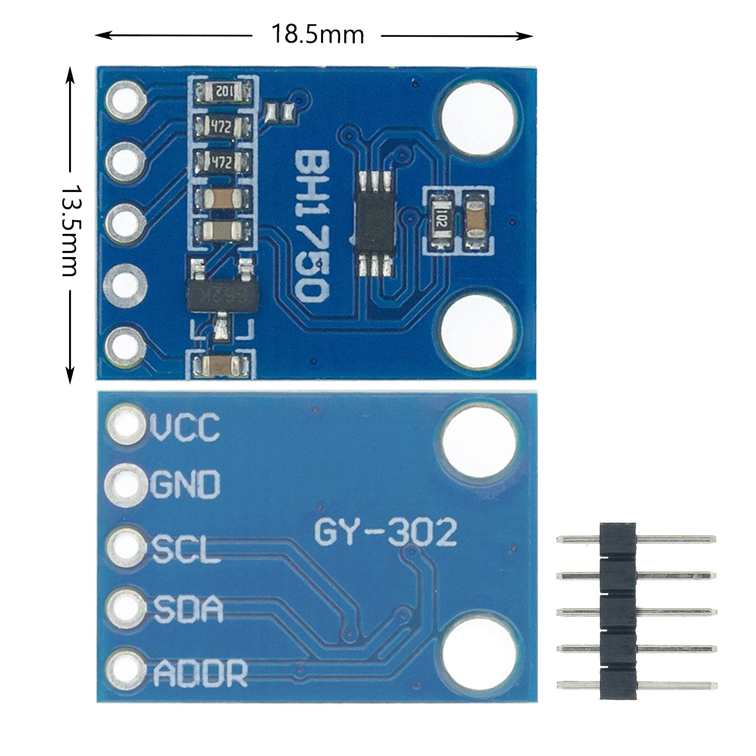 2PCS/10PCS GY-302 BH1750 BH1750FVI Light Intensity Illumination Module Digital Optical Intensity Illumination Sensor For Arduino