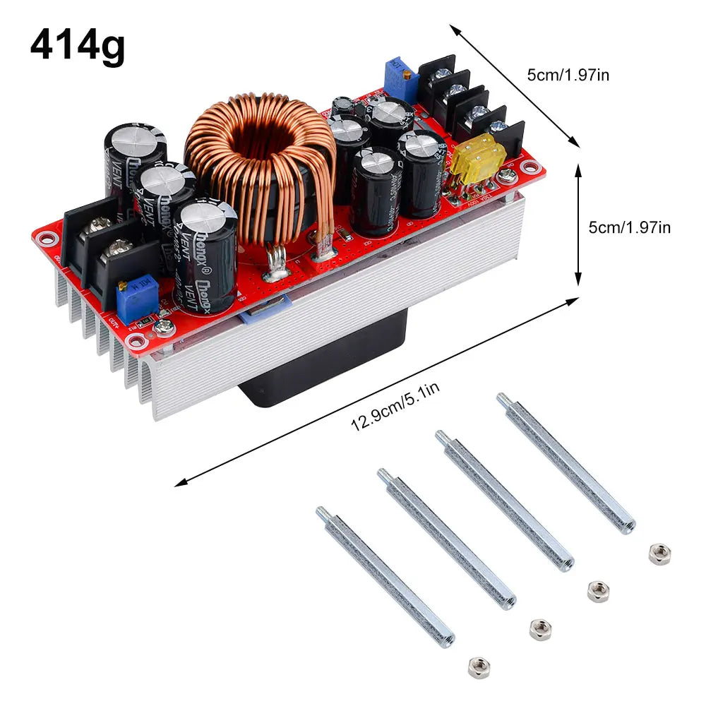 1200/1500/1800W 20/30/40A DC-DC Boost Converter Step Up Power Supply Module 10-60V to 12-90V Adjustable Voltage Charger