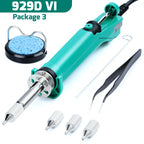 YIHUA 929D-VI Desoldering Iron 180W Tin Sucker New Upgraded Desoldering Tool With Nozzles THT PTH Remover PCB