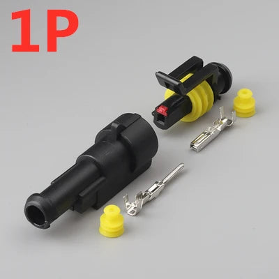 1/5/10Sets 1P 2P 3P 4P 5P 6Pins Way AMP 1.5 Super seal Waterproof Electrical automotive Wire Connector Plug for car Motorcycle