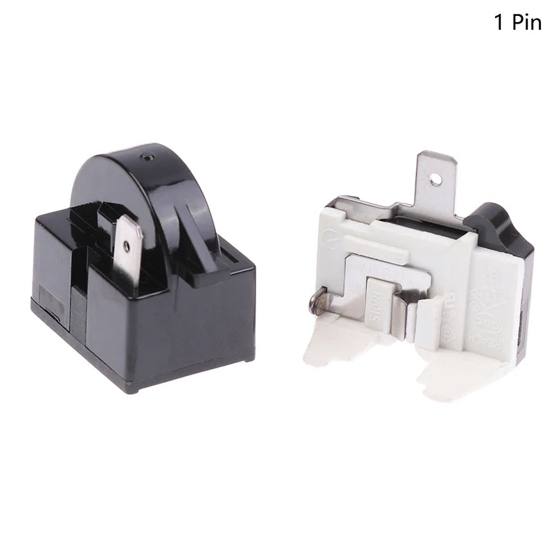 *Refrigerator Compressor PTC Start Relay Refrigerator Starter Overload Protector 1/2 Pin 15 Ohm 1/6H Replacement Protector