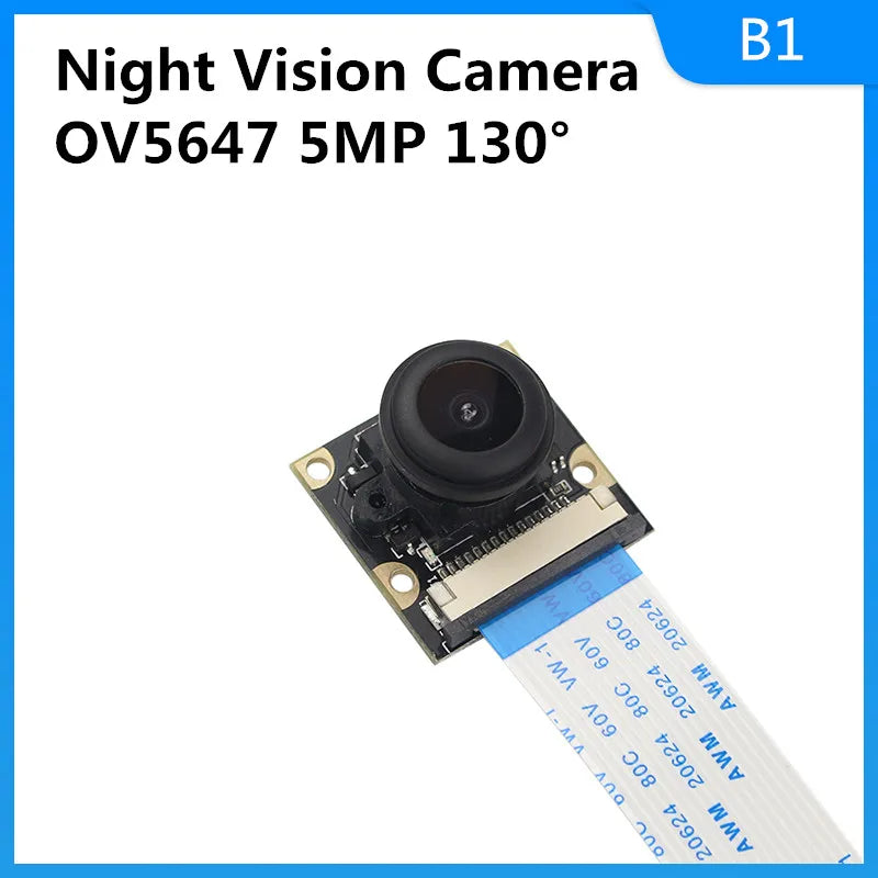 Raspberry Pi 4 Camera 5MP 1080P Night Vision Fisheye IR-CUT Camera Infrared Light OV5647 Webcam for Raspberry Pi 4B 3B+ 3B Zero