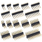 20PCS 2.54mm Single Row single pin curved Pin Header Connector Double row pin header 2P/3P/4P/5P/6P/8P/10P Strip Curved Needle