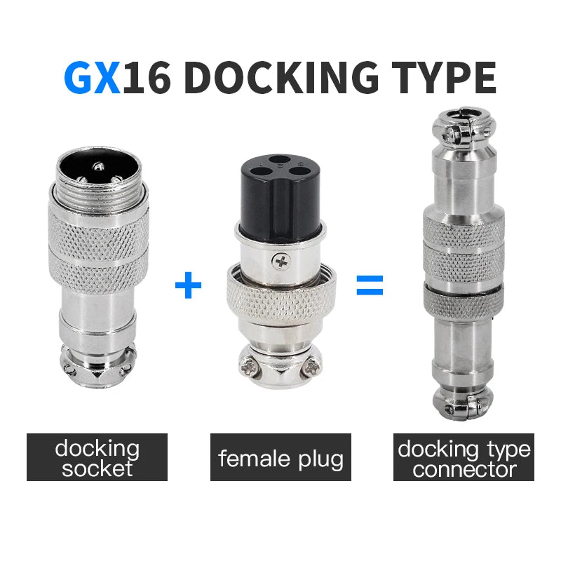 gx16 Connector 2pin 3pin 4pin 5pin 6pin 7pin 8pin 10pin Male Female Aviation Cable Terminal Plug Socket Waterproof Connector