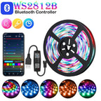 WS2812B LED Light Smart RGBIC LED Strip Light 1-30m DC5V Bluetooth App Control Magic Color Flexible Ribbon Lamp USB TV Backlight
