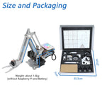 Freenove Robot Arm Kit for Raspberry Pi, High Accuracy, Stepper Motor, Metal Structure, Clamping Drawing Mode, Record and Replay