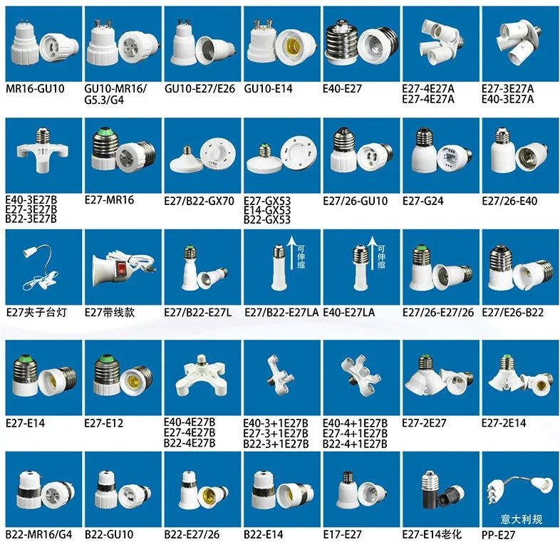 4pcs 2G11 UV Light Base PL H Tube Lamp Holder 2A 500V Fluorescent Lamp Socket Converter T110 Desktop Led Lighting Accessories